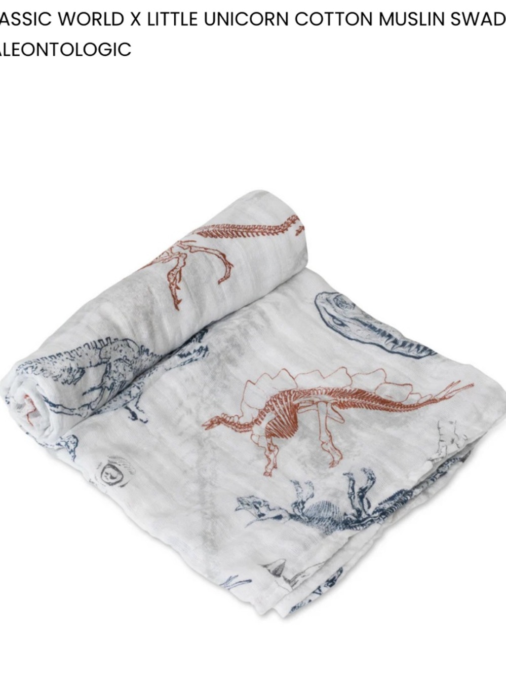 Little Unicorn Muslin Swaddle - Jurassic World Paleontology
